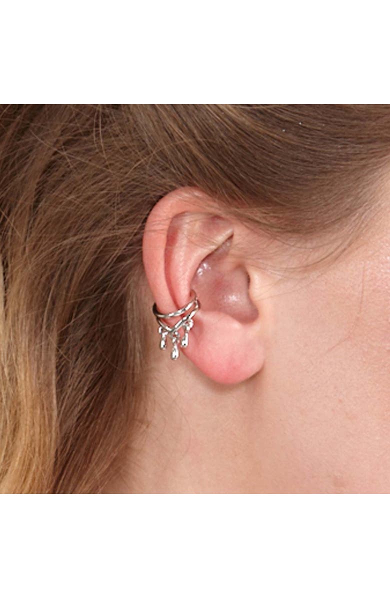 Lucy Quartermaine Tri Drop Cuff, Alternate, color, Silver