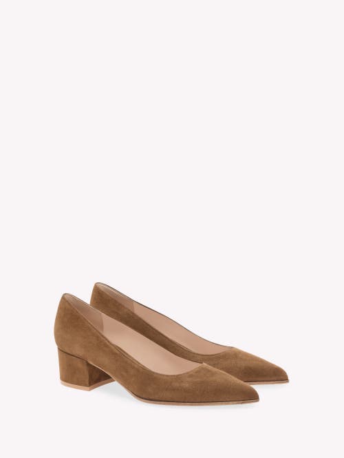 Gianvito Rossi Piper 40mm Suede Pumps In Brown