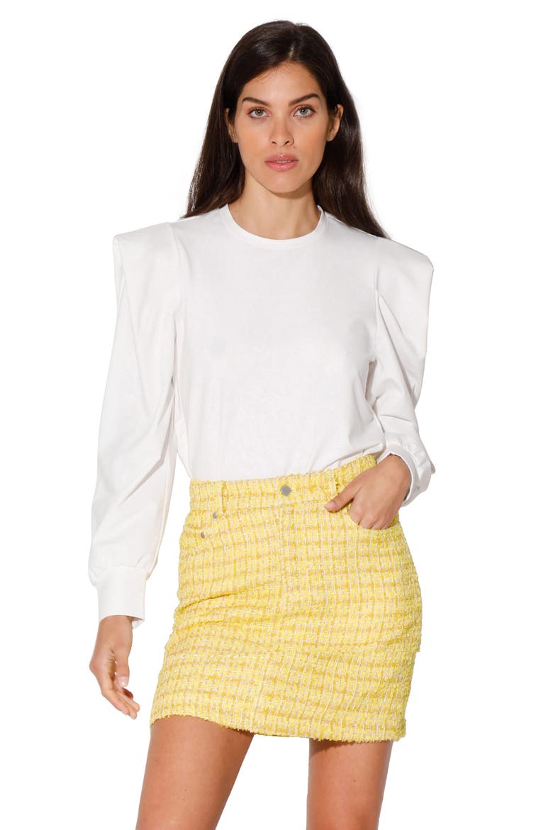 Alicia Tweed Miniskirt, Alternate, color, SUNSHINE TWEED