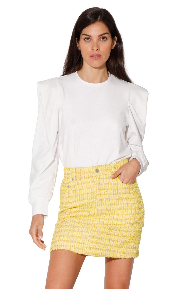Walter Baker Alicia Tweed Miniskirt, Alternate, color, Sunshine Tweed