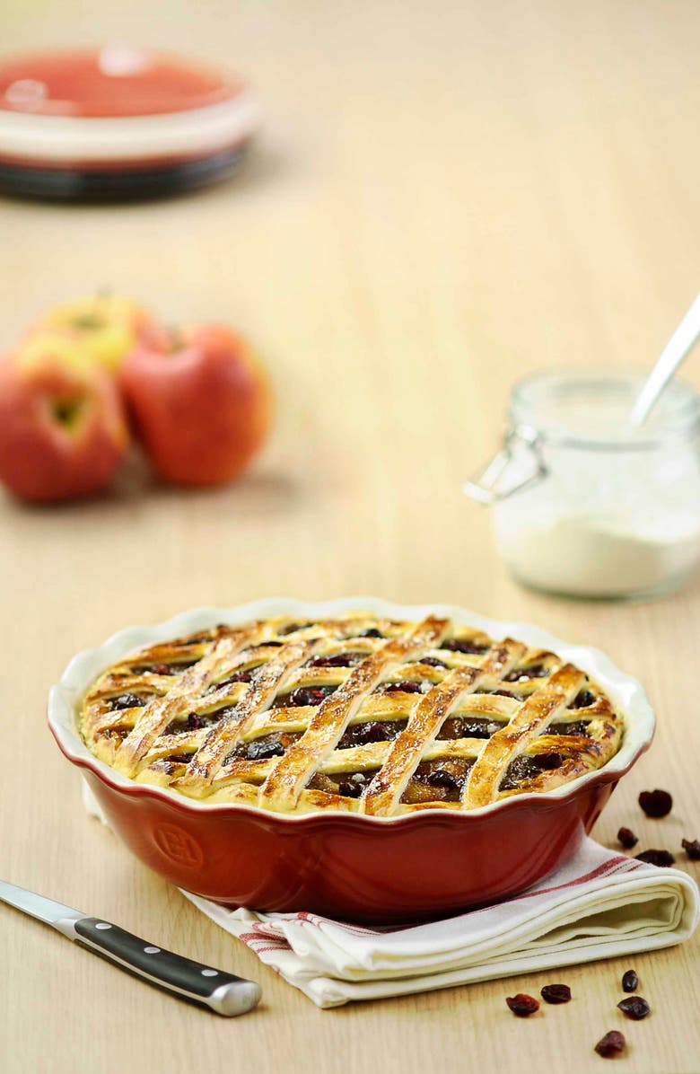 Emile Henry Modern Classic Pie Dish, Alternate, color, Rouge