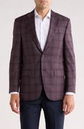 Peter Millar Flynn Classic Fit Plaid Wool Sport Coat