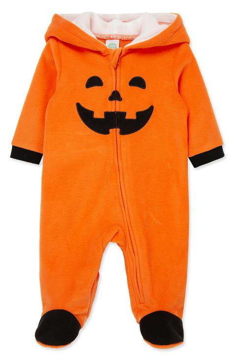 Pumpkin Hooded Fleece Footie (Baby)