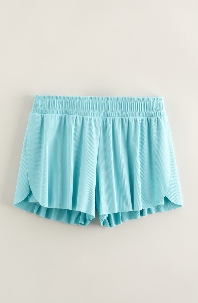 Zella Girl Kids' Run Play Skirty Shorts, Main, color, Teal Haze