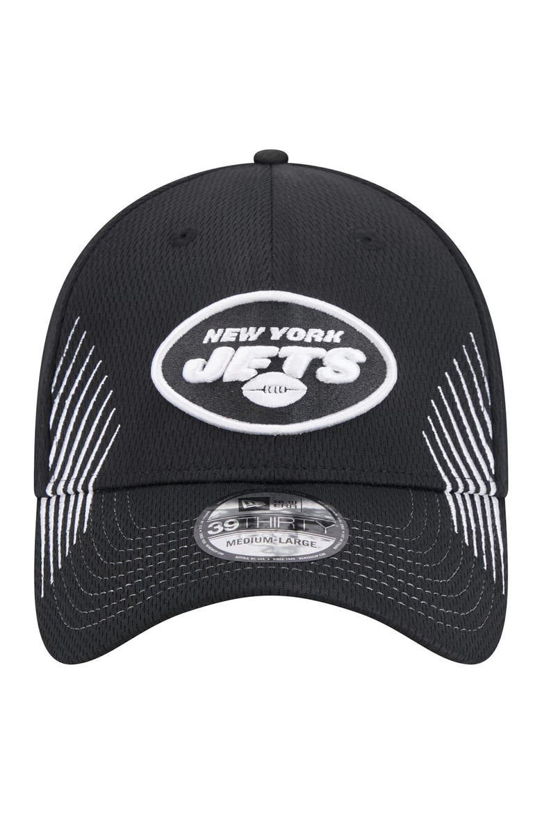 Men's New Era Black New York Jets Active 39THIRTY Flex Hat, Alternate, color, Black