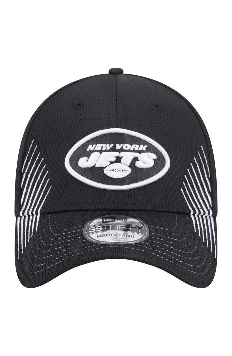 New Era Men's New Era Black New York Jets Active 39THIRTY Flex Hat, Alternate, color, Black