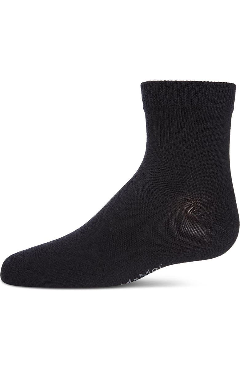 MeMoi Unisex Basics Kids Cotton Blend Ankle Socks, Main, color, Black
