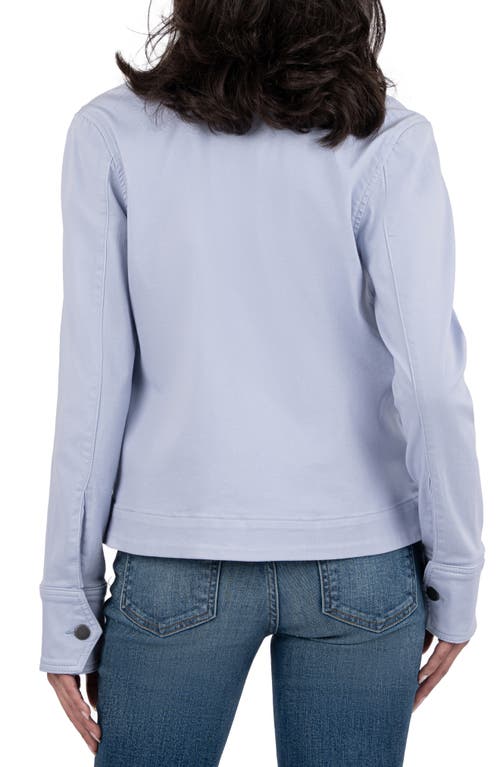 Kut From The Kloth Amanda Boxy Twill Jacket In Powder Blue