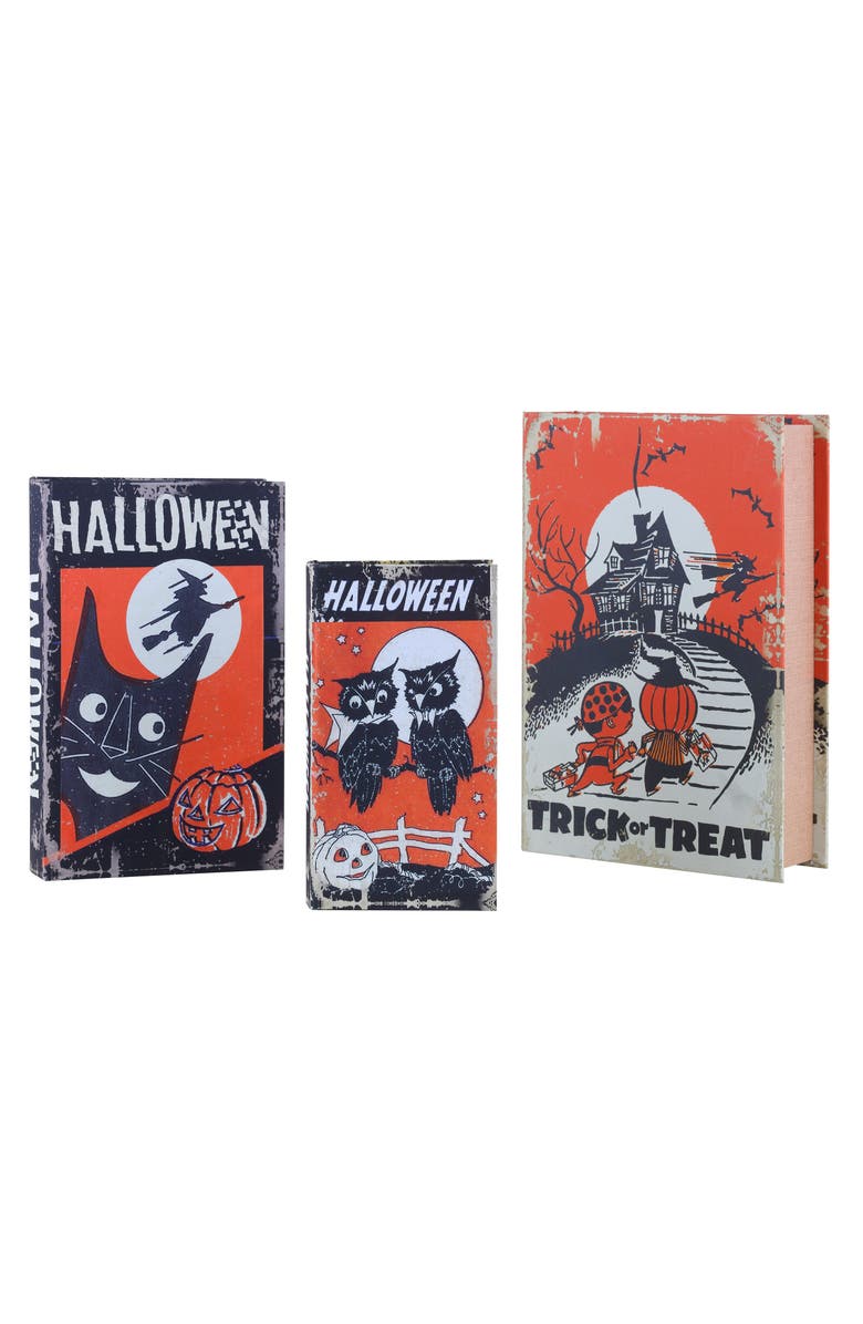 Mr. Halloween Set of 3 Retro Nested Storage Books, Main, color, Multicolor