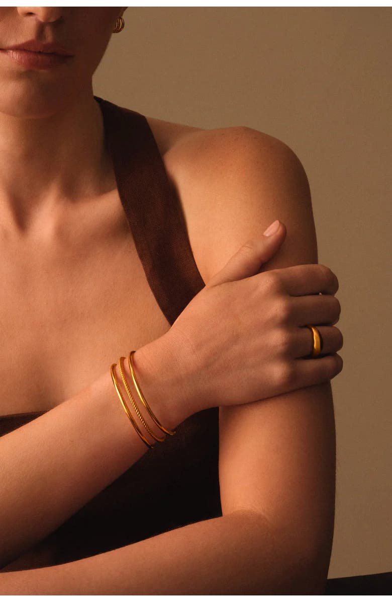 Katie Loxton Laia Waterproof Gold Bangle, Alternate, color, Gold