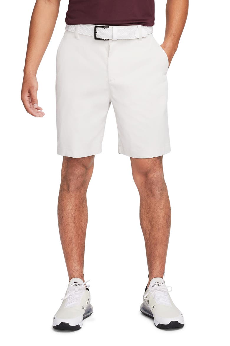 Dri-FIT 8-Inch Water Repellent Chino Golf Shorts, Main, color, LIGHT BONE/ BLACK