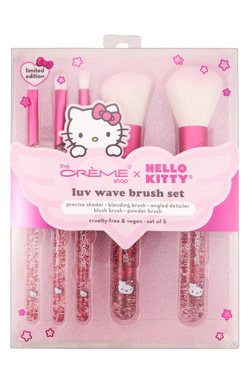 The Creme Shop X Hello Kitty Luv Wave Makeup Brush Set In Pink