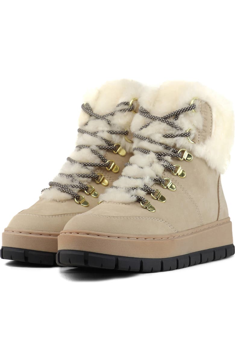Pajar Chalet Faux Shearling Waterproof Bootie, Main, color, Sand