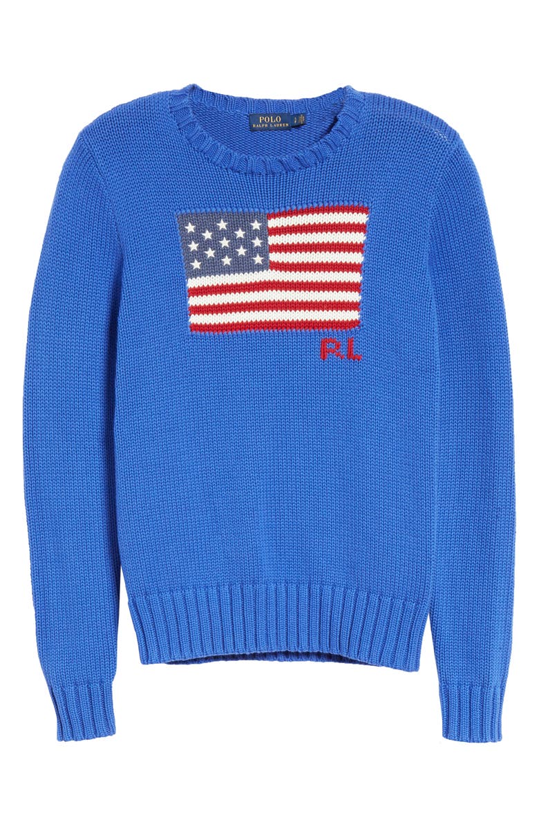 Polo Ralph Lauren Flag Cotton Sweater, Alternate, color, 