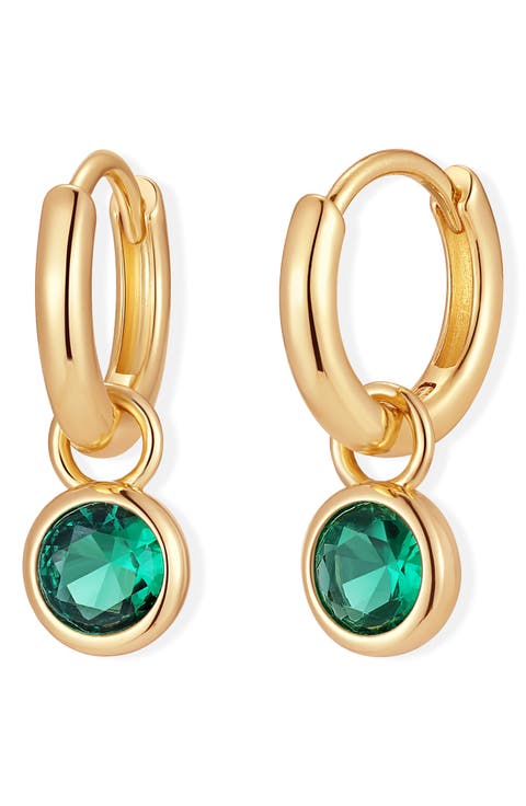 Matilda Birthstone Huggie Hoop Earrings