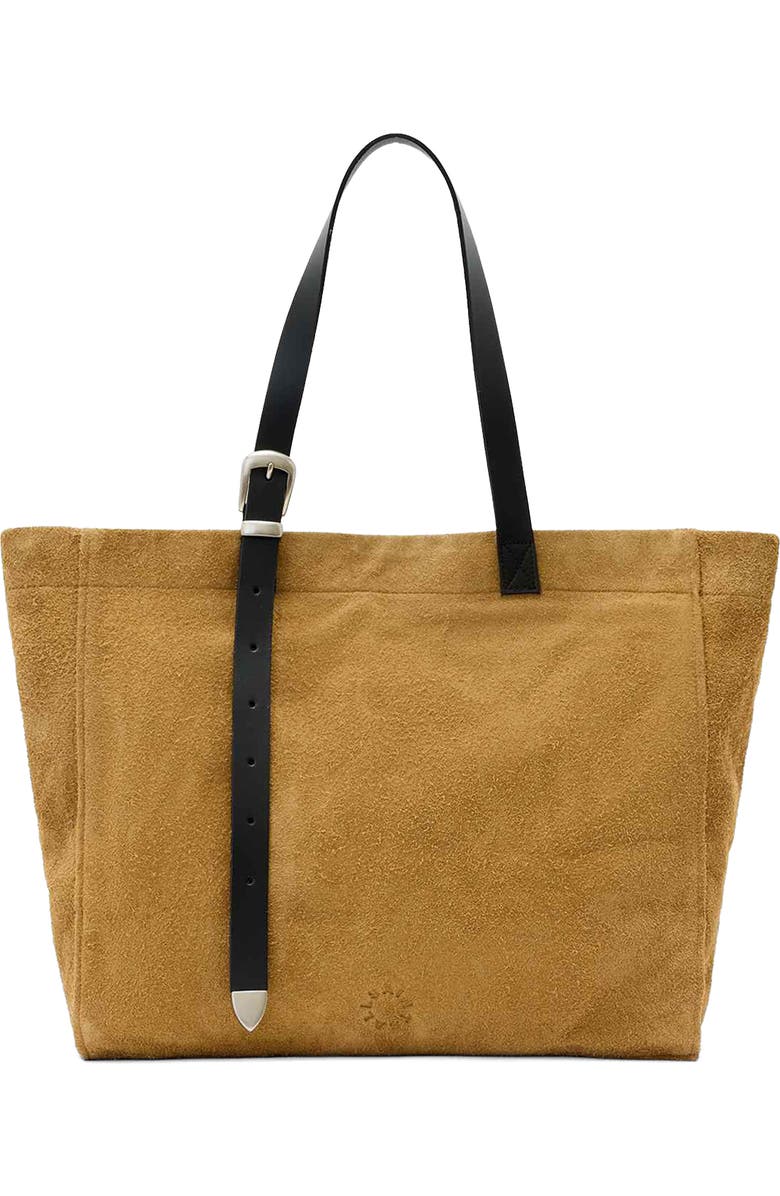 AllSaints Haven Leather Tote, Main, color, Biscuit Brown