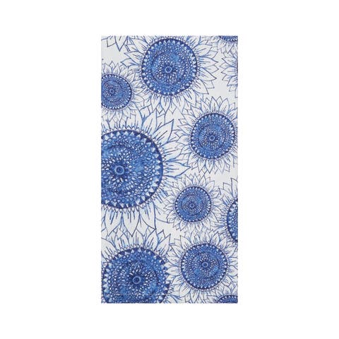 Blue Harvest Sunflower Design Dishtowel