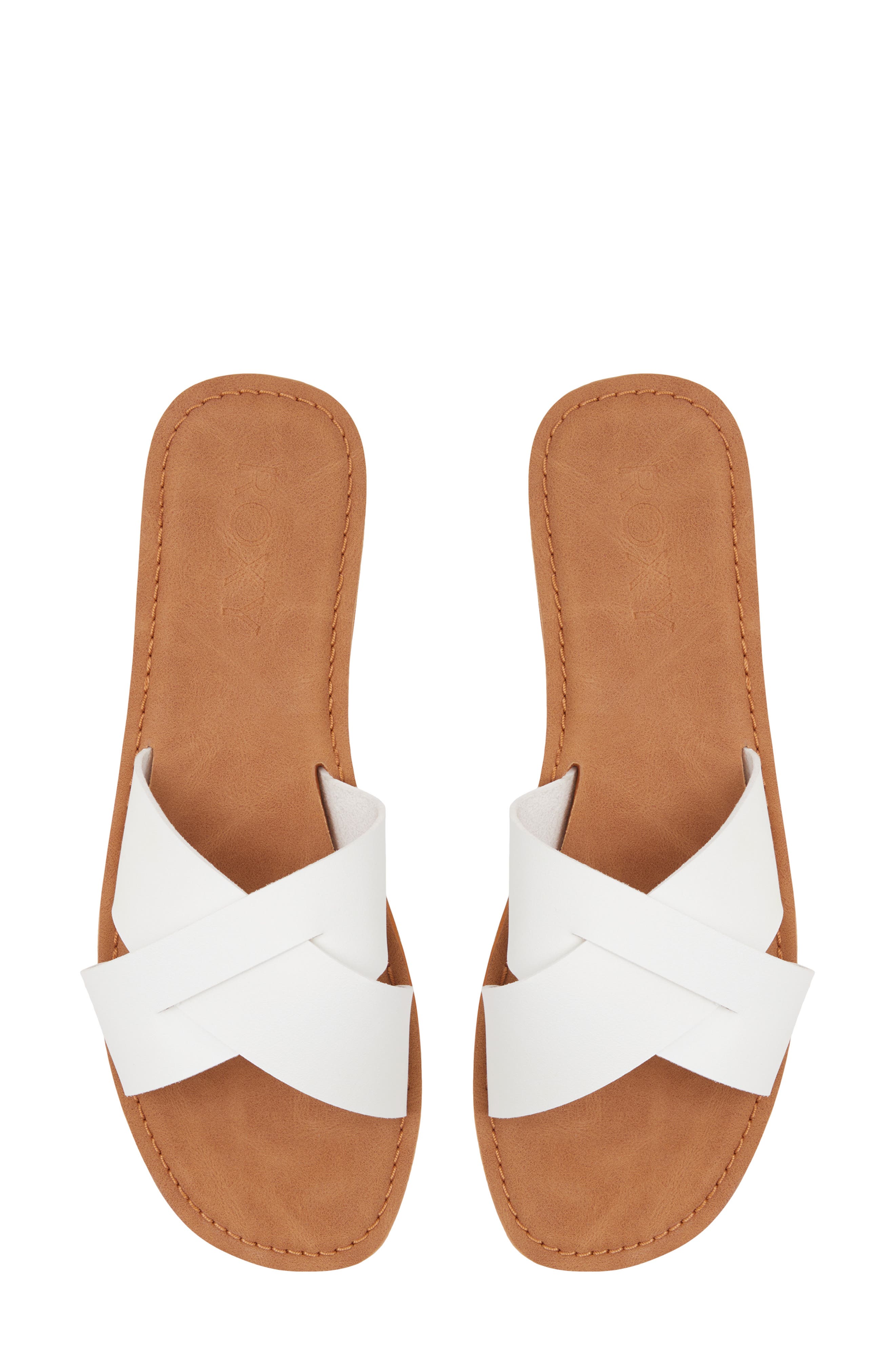 Roxy Andreya Slide Sandal, Alternate, color, White