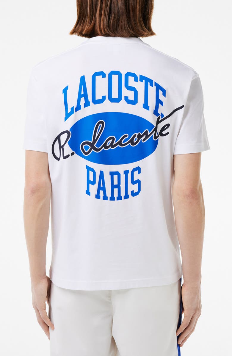 Lacoste Paris Classic Fit Graphic T-Shirt, Alternate, color, Blanc