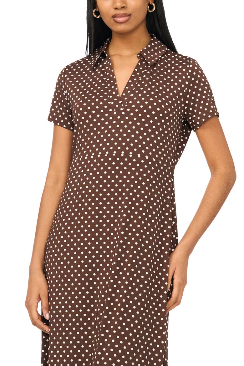 Collared Maxi Dress, Alternate, color, CHICORY COFFEE