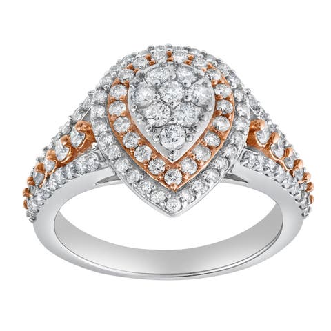 Eternal Drop 1.15 Ct 10K Gold Diamond Ring