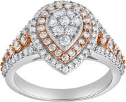 LuvMyJewelry Eternal Drop 1.15 Ct 10K Gold Diamond Ring