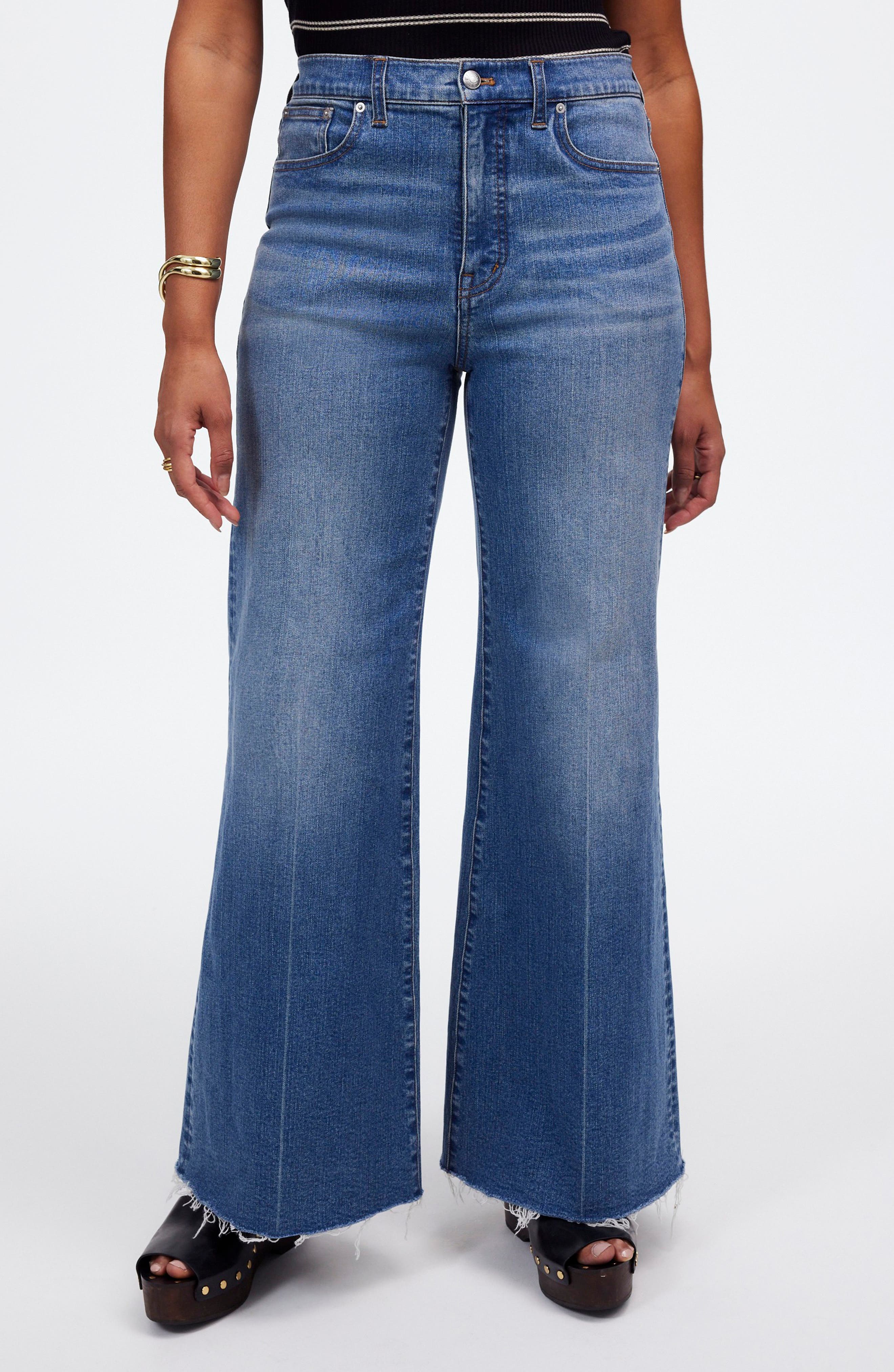 The Curvy Flared Wide Leg Crop Jeans