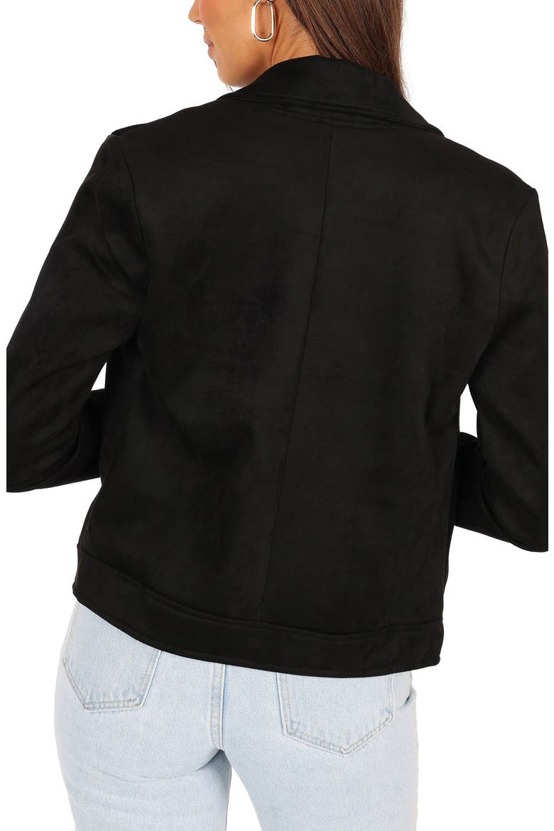 Spencer Faux Suede Jacket, Alternate, color, BLACK