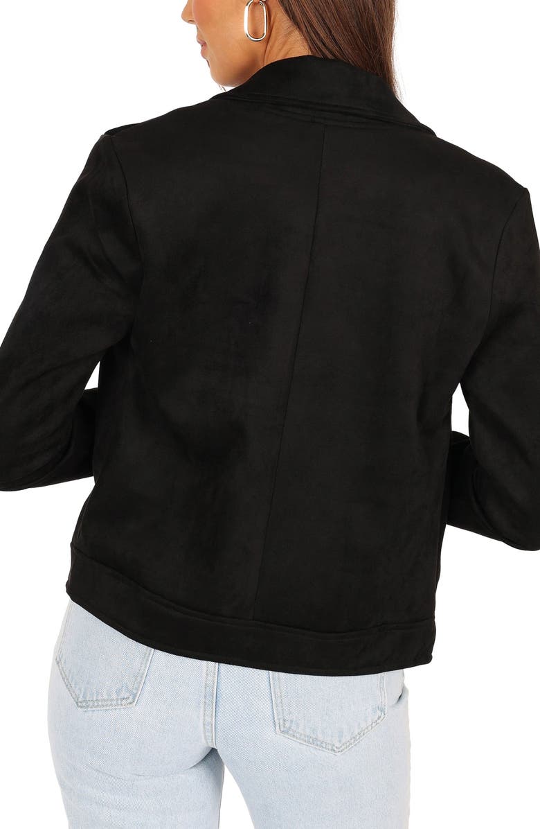 Petal & Pup Spencer Faux Suede Jacket, Alternate, color, Black
