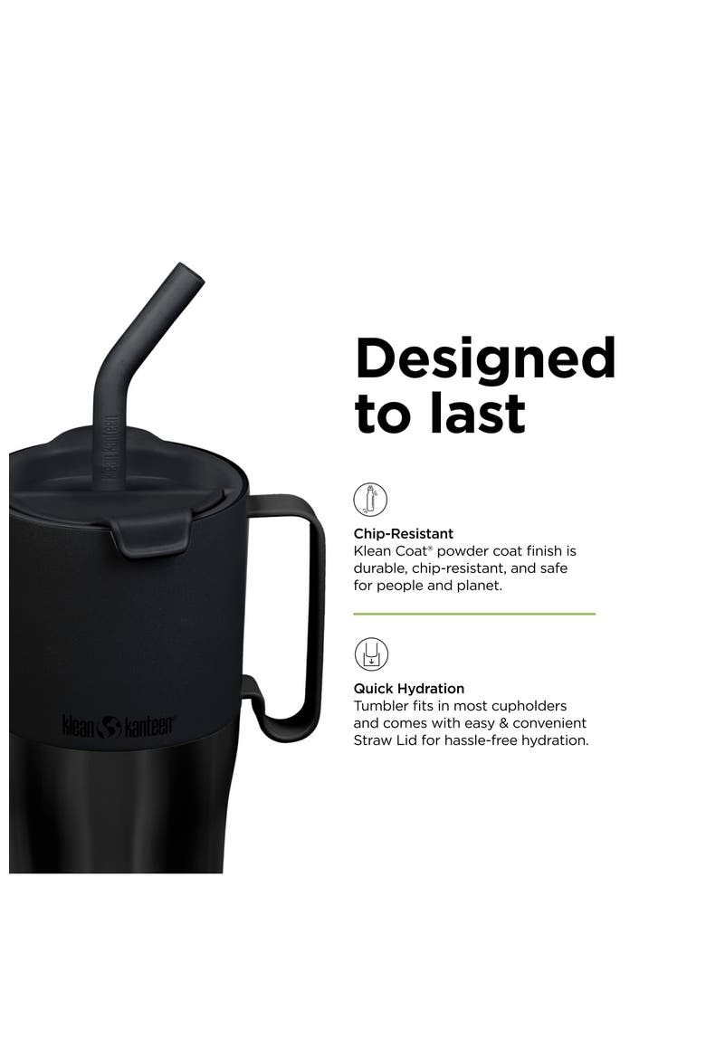 26oz Rise Insulated Tumbler with Straw Lid, Alternate, color, Black