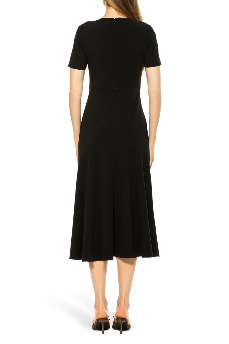 Lennox Knit Midi Dress, Alternate, color, BLACK