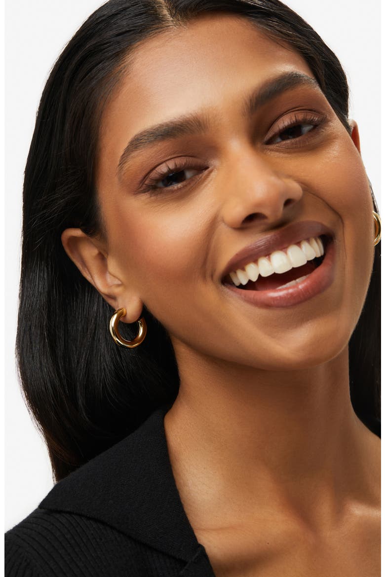 Hoop Earrings - Tia Mini, Alternate, color, Gold