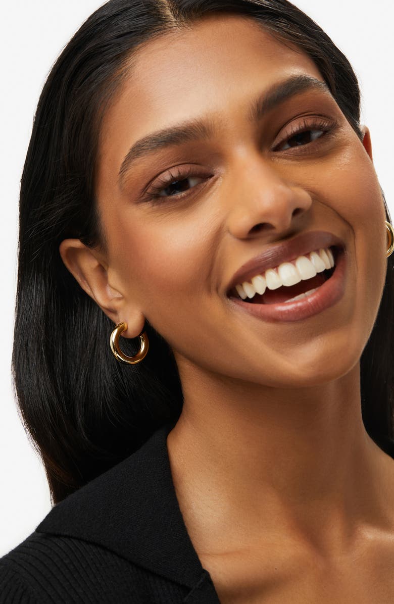 Ana Luisa Hoop Earrings - Tia Mini, Alternate, color, Gold