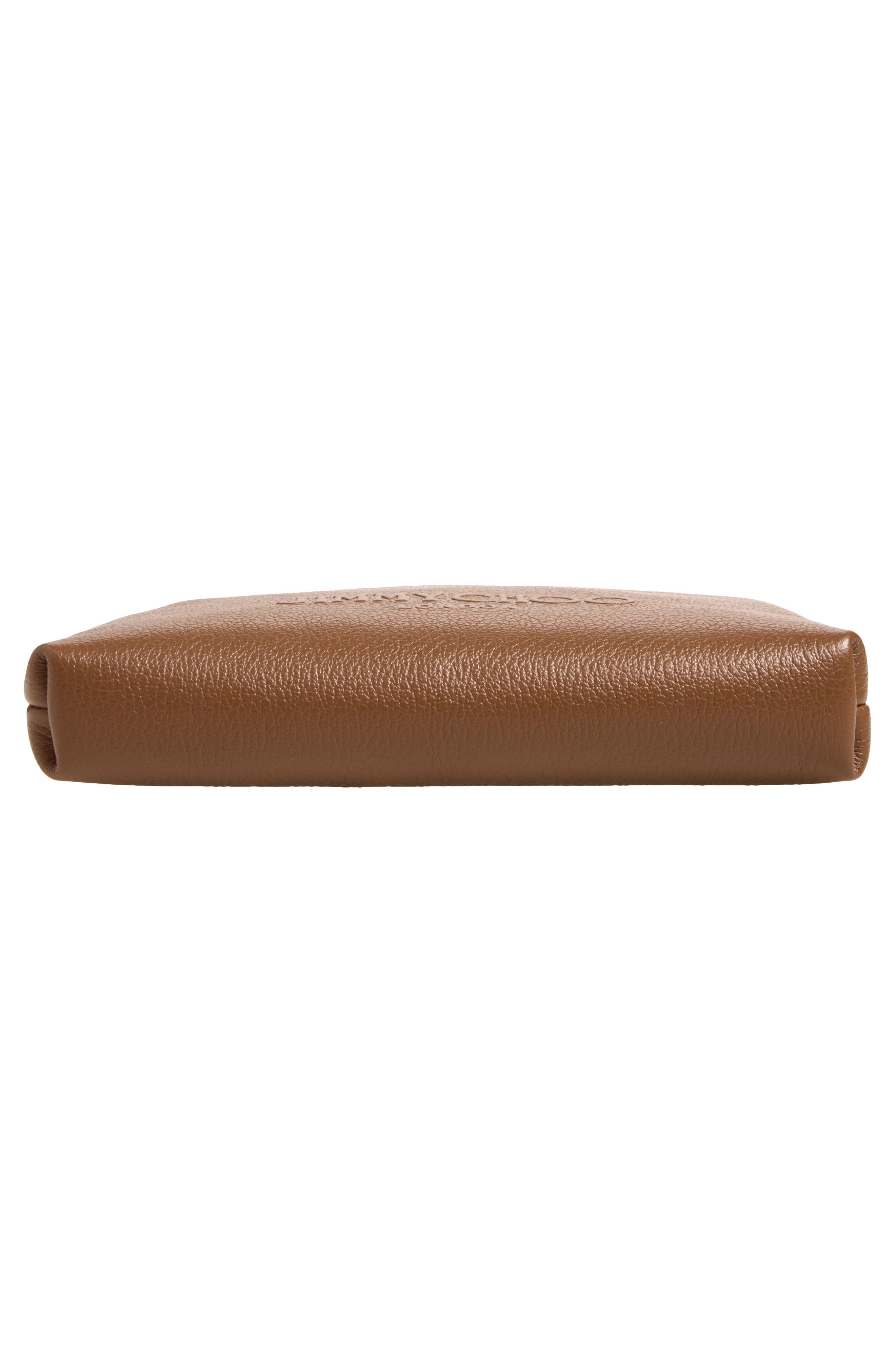 Zip Flat Pouch, Alternate, color, TAN/ LIGHT GOLD