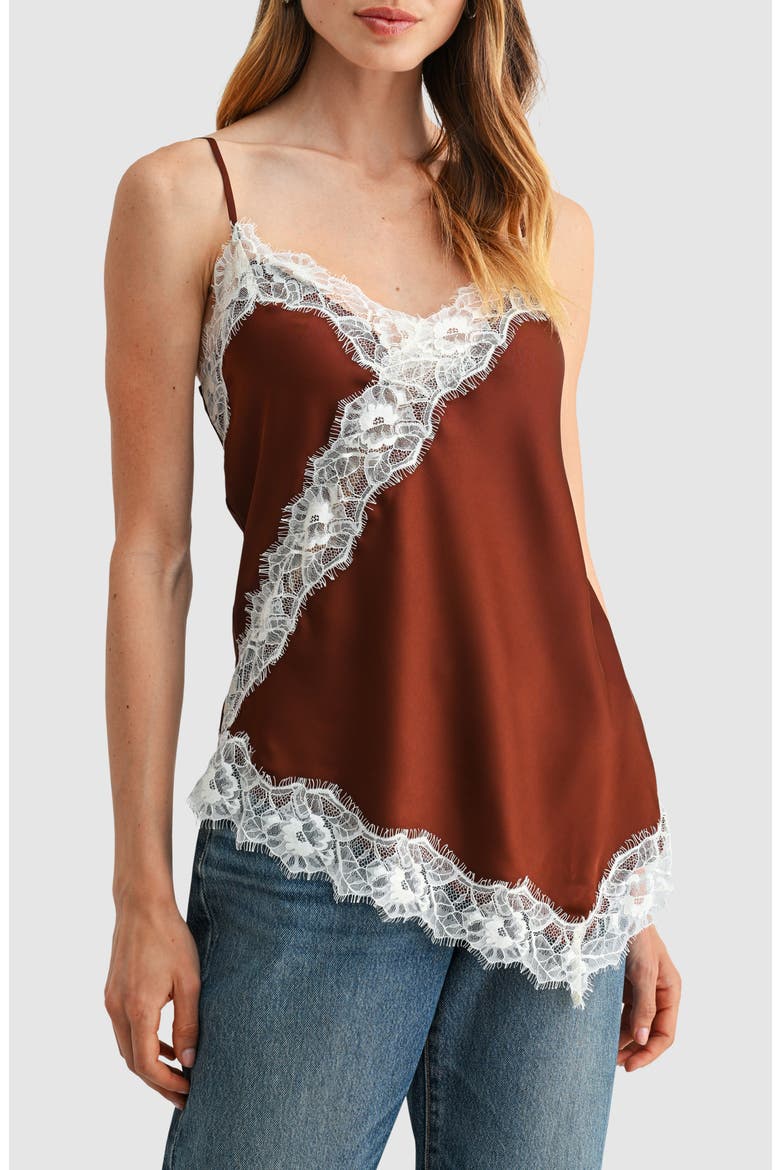 Lush Lace Trim Asymmetrical Camisole (Women) | Nordstromrack