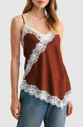 Lush Lace Trim Asymmetrical Camisole