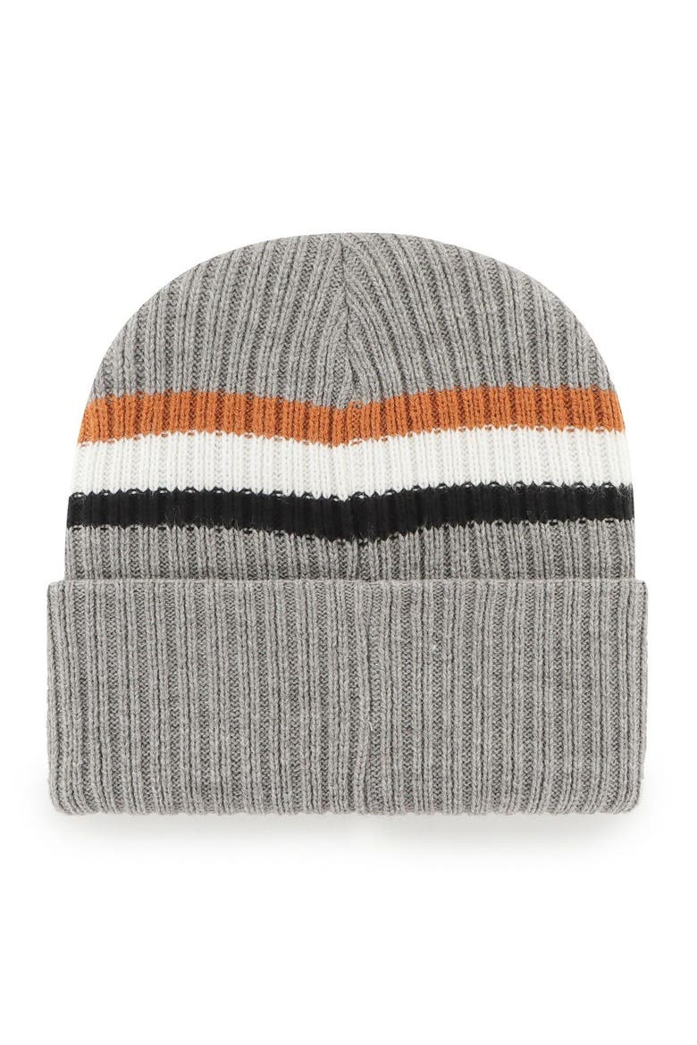 Men's '47 Charcoal Texas Longhorns Highline Cuffed Knit, Alternate, color, Charcoal