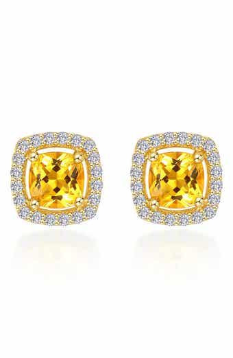 Cushion Halo Stud Earrings