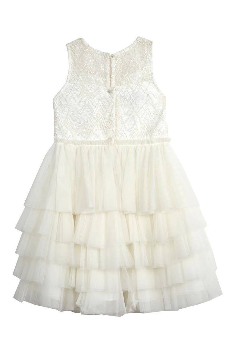 Beaded Tulle Party Dress, Alternate, color, IVORY