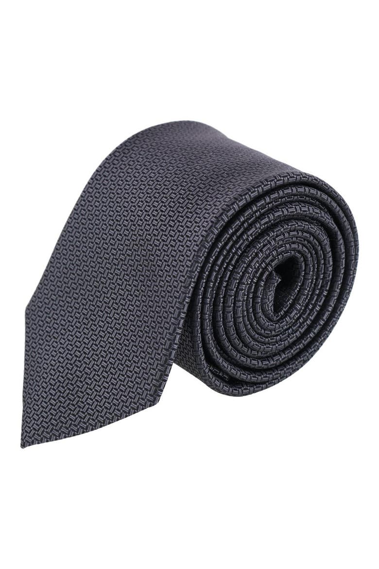 The Monte Bello Interlocked X-Long Silk Tie, Main, color, BLACK