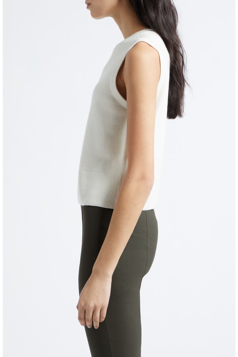 Wool Blend Crewneck Shell, Alternate, color, OFF WHITE