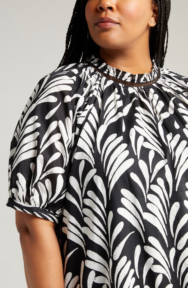 Caslon<sup>®</sup> Print Puff Sleeve Dress, Alternate, color, 