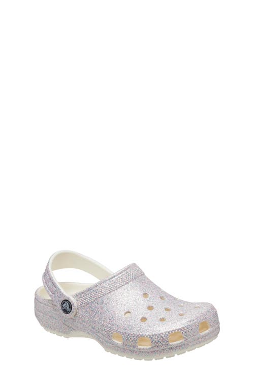 CROCS Kids' Classic Glitter Clog in Mystic Glitter 