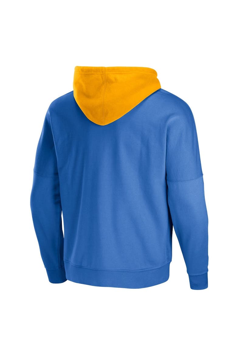 Men's NFL x Staple Blue Los Angeles Chargers Throwback Vintage Wash Pullover Hoodie, Alternate, color, Blue