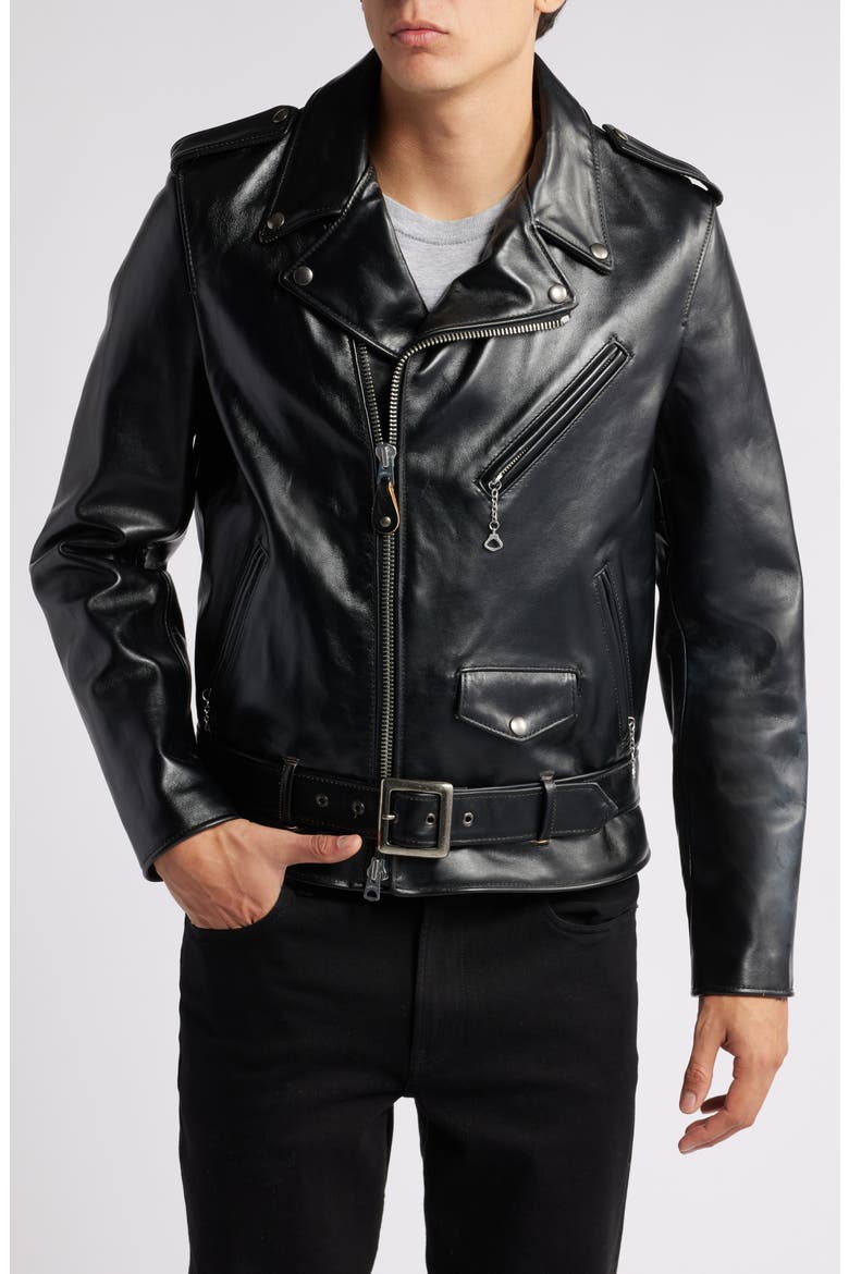 Perfecto Moto Leather Jacket, Alternate, color, BLACK