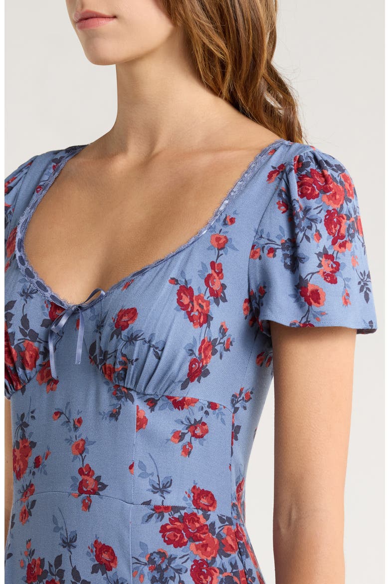 Afton Floral Print Maxi Dress, Alternate, color, MARTINE