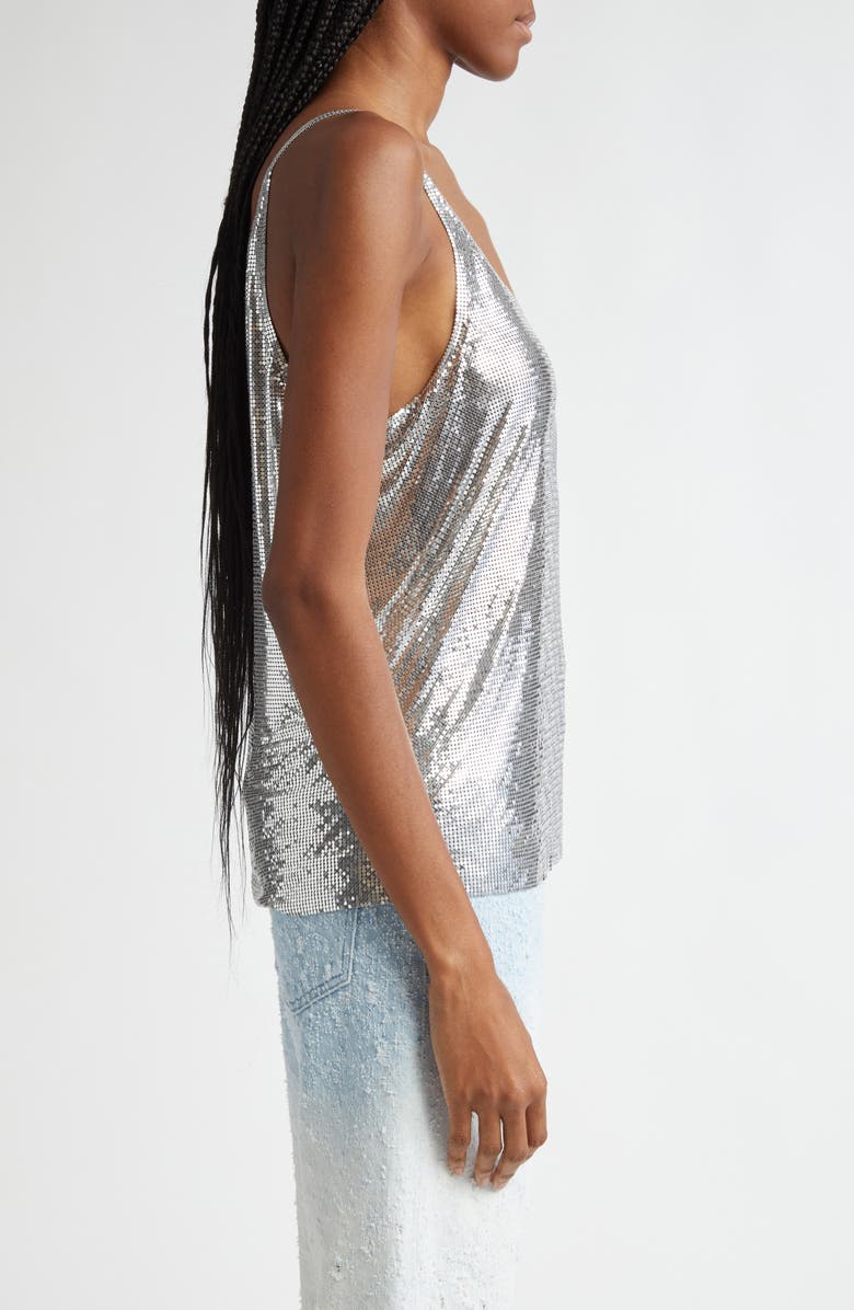 Rabanne Chainmail Mesh Tank, Alternate, color, 