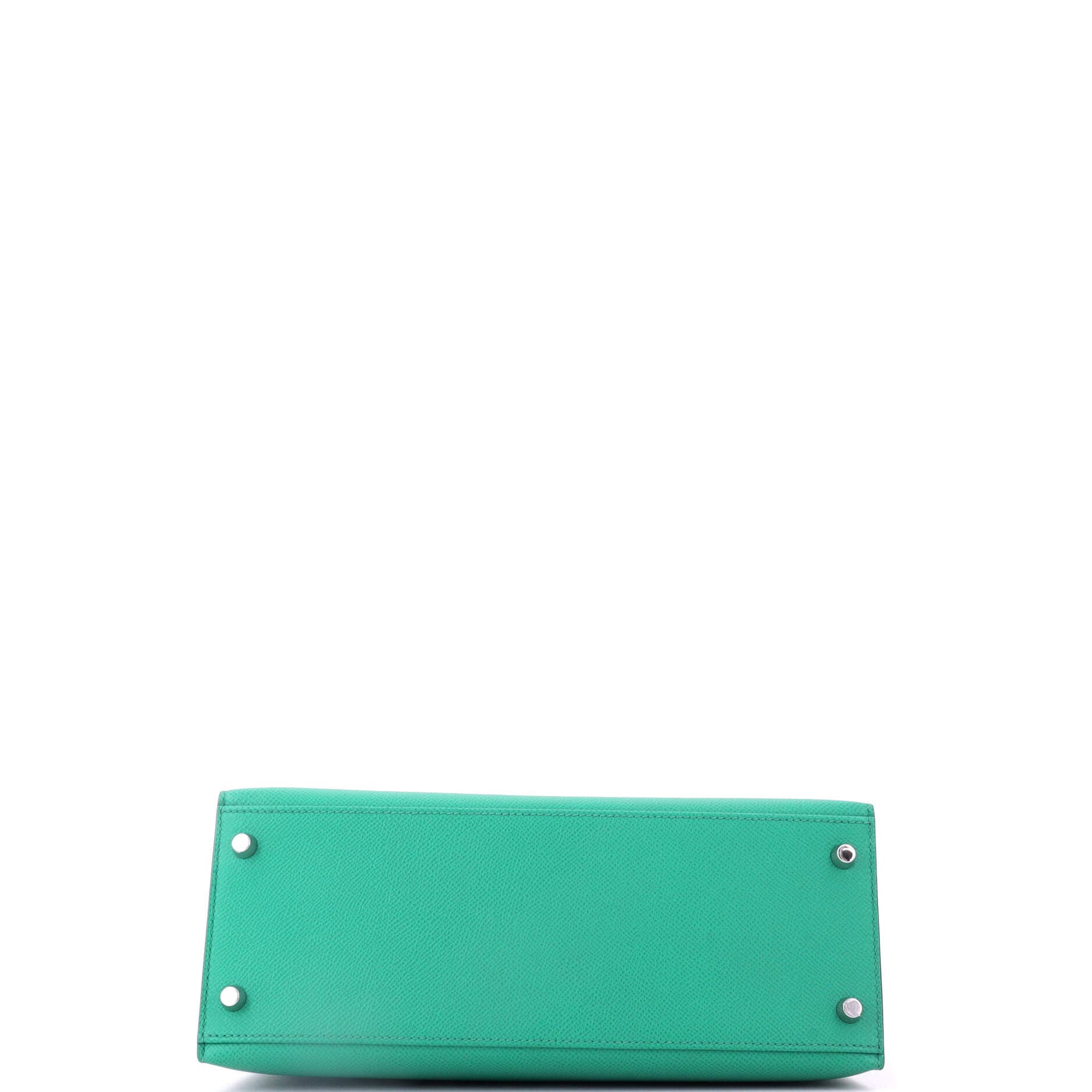 Kelly Handbag Green Epsom with Palladium Hardware 28, Alternate, color, Green