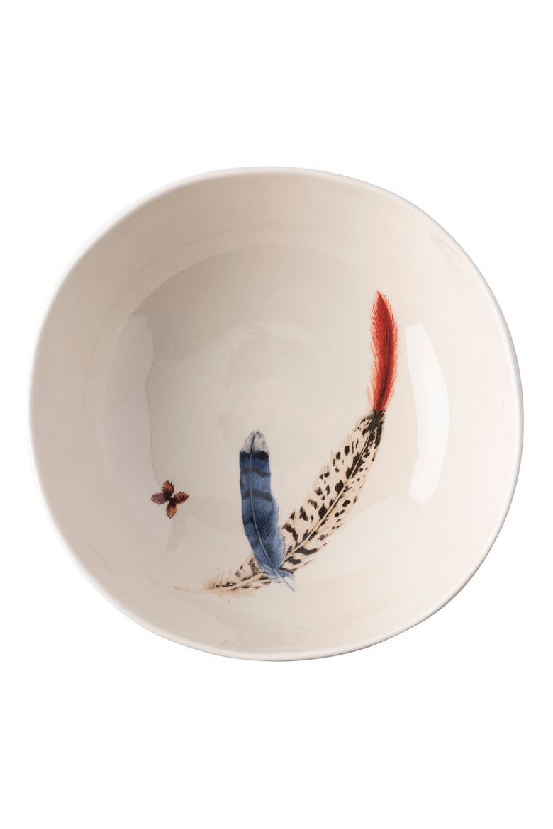 Forest Walk Ceramic Serving Bowl, Alternate, color, CAF AU LAIT