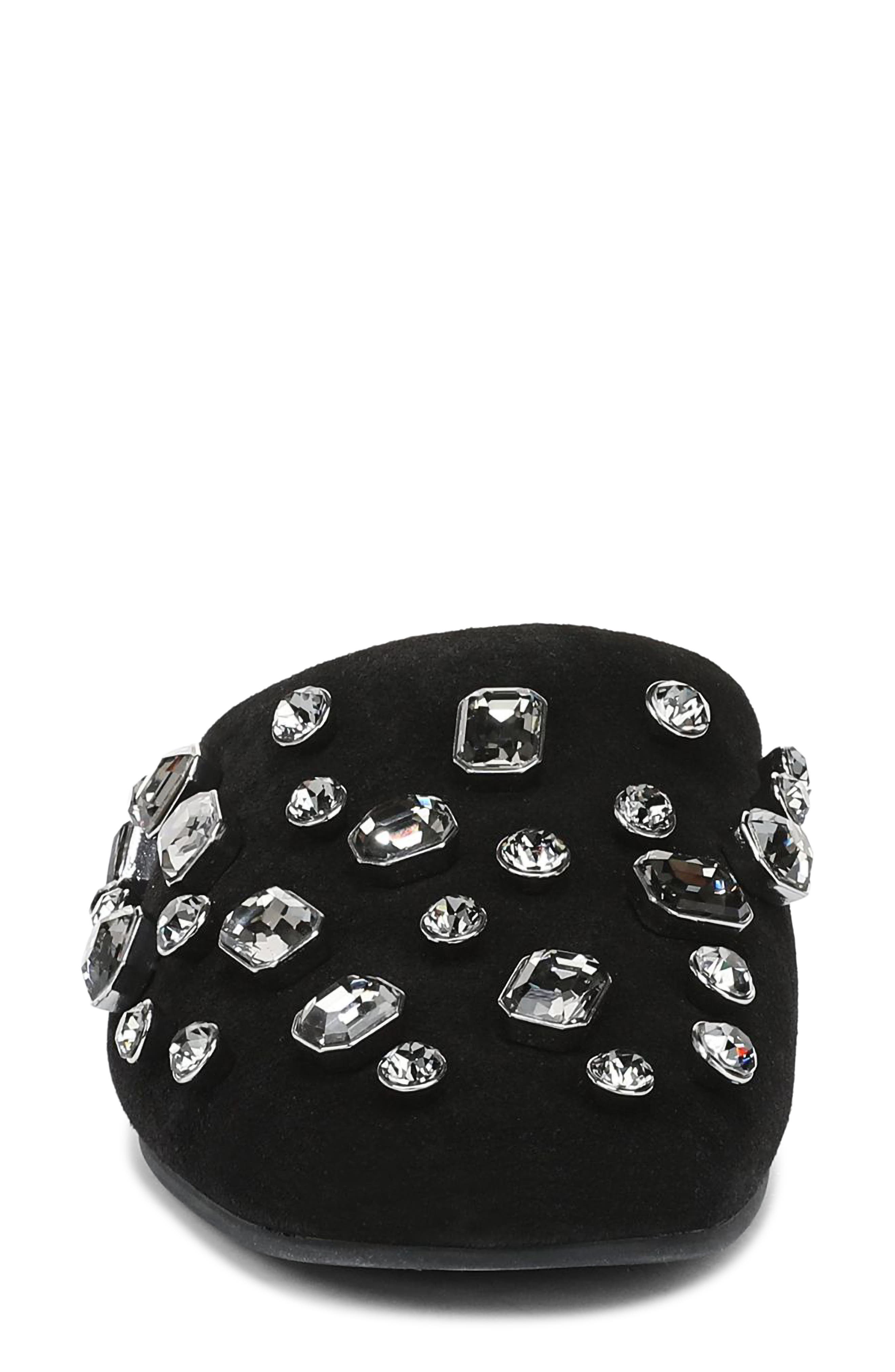 Veronica Beard Narcisa Crystal Embellished Mule, Alternate, color, Black